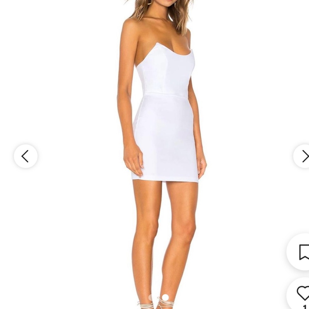 By The Way; Women's White Stevie Sweetheart Mini Dress.